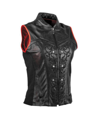 speed strength moto lisa womens leather vest 80382 1