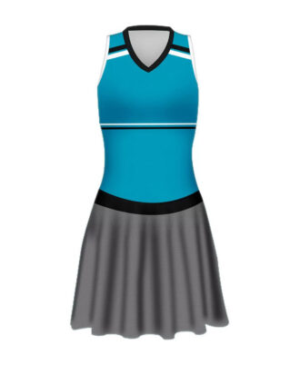 Cyan and Grey athletic Netball Player Edition Kit and jerseys- Somine Industries