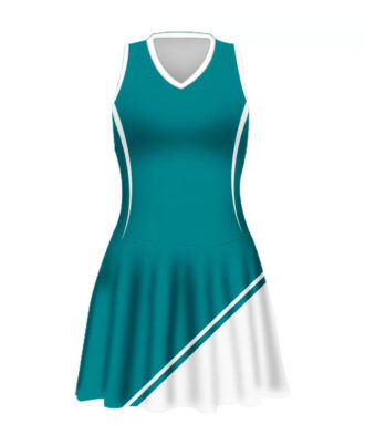 Teal athletic Kit with white accents Netball Uniform and jersey - Somine Industries